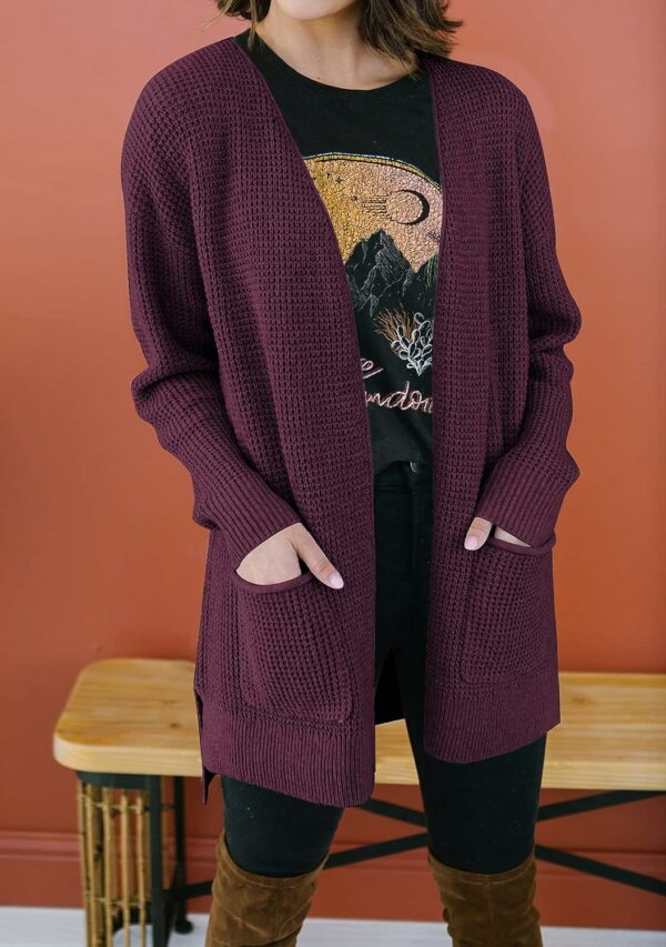 Waffle Knit Sweater Cardigans - Image 7